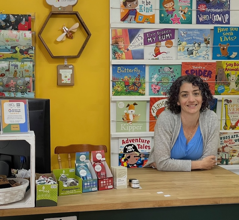 Shop owner in her consignment shop